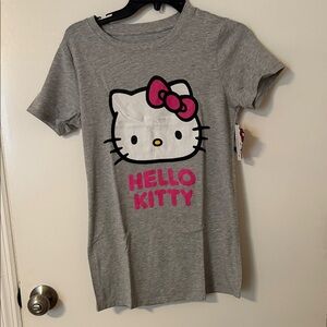 Hello Kitty Gray Tee with Pink Accents